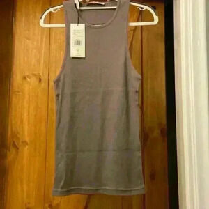Thakoon Woman’s Ribbed Muscle Tank- Grey Taupe in Large-NWT